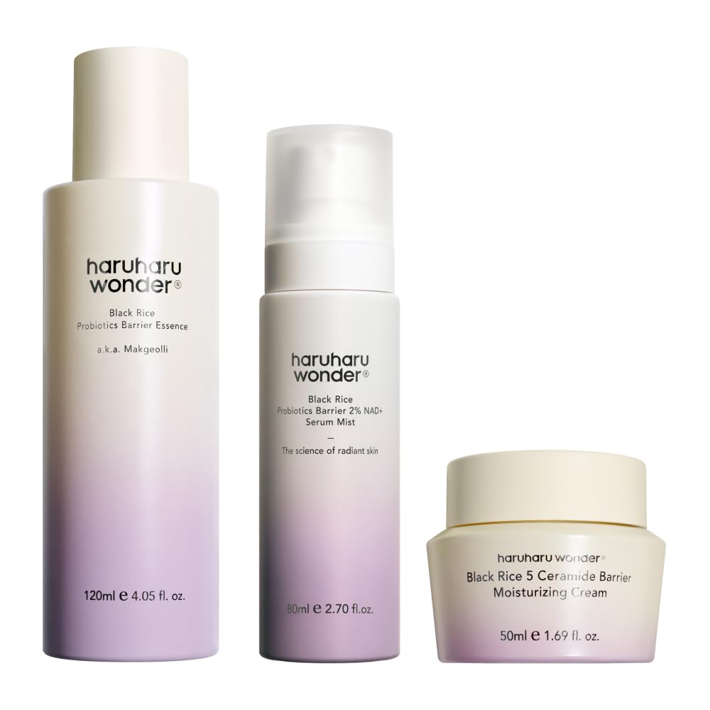 haruharu wonder Coffret Routine Barrière Probiotique avec essence barrière, brume NAD à 2% et crème aux 5 céramides