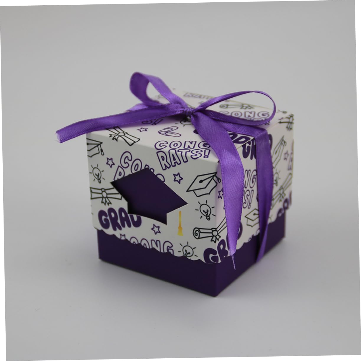 COLLBATH Cajas de Dulces Estuche para Chocolates y Caramelos de Papel Púrpura 50 para Graduación Adecuado para Celebraciones y Ocasiones Obsequios