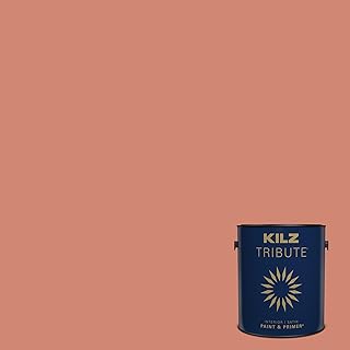 KILZ TRIBUTE Paint & Primer, Interior, Satin, Baked Terra Cotta, 1 Gallon