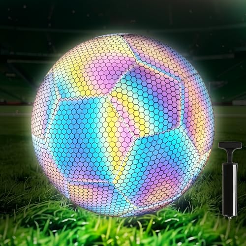 Balón de Fútbol Tamaño 5, Pelota Futbol, Entrenamiento de Pelota de Fútbols, Balón de Fútbols para Entrenamiento ai Aire Libre en Interiores con Bomba, Regalo para Niños y Niñas