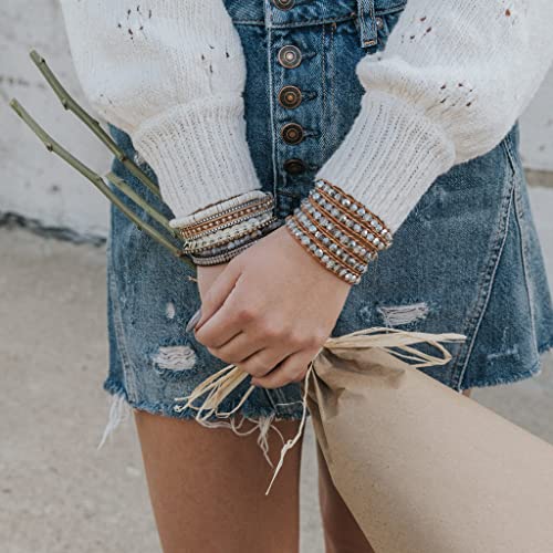 Image of KELITCH New Star Turquoise Bracelets Love Silver Beads 3 Wrap Bracelet Women Shell Pearl Bracelets