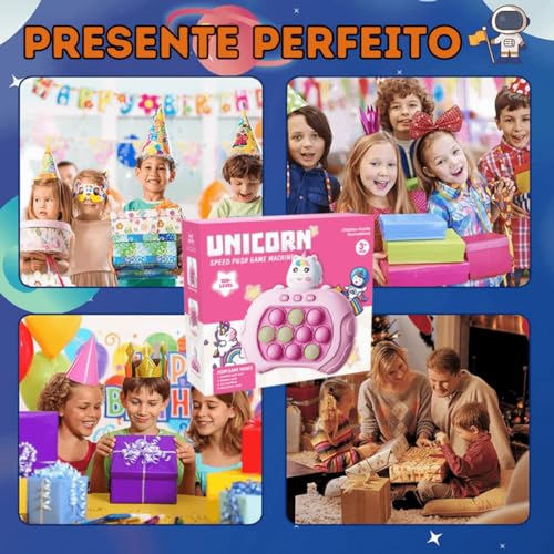 Pop It Brinquedo Eletronico Sensorial Musical Jogo Gamer Anti Stress Dois Jogadores Mini Game Educat