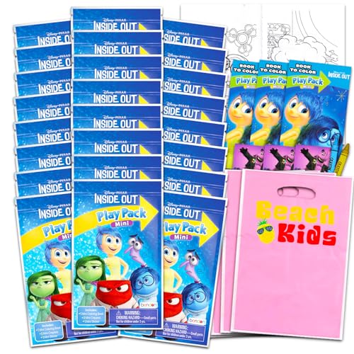 Inside Out Party Favors for Kids Bundle - 24 Mini Activity Packs