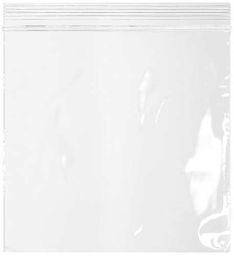 Vista 38 de GPI - 15 x 15 pulgadas, paquete de 100 bolsas de plástico transparente con cierre resellable, grandes, a granel de 2 mil de grosor, fuertes