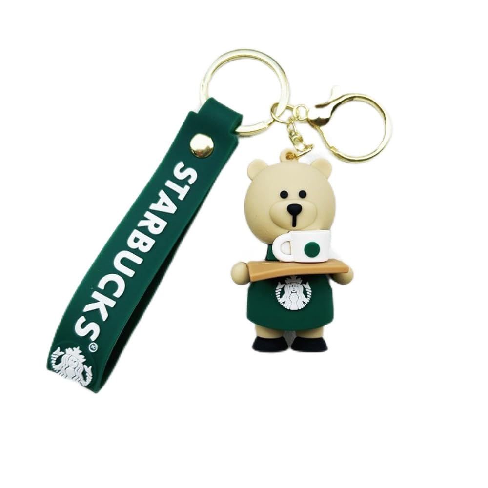 Penny Wise® Cute Coffee 3D Keychain | Cute Keyring & Quirky Bag Charm | Hard Silicone,Unbrekable | Travel Essential | Kids Friendly | Comes With Strap & Bag Hook | Single Piece. (Teddy Tray) (B0D5VPJ9SQ) Amazon Price History, Amazon Price Tracker