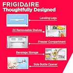 Frigidaire Retro Compact Fridge with Chiller, 3.2 cu ft Countertop Fridge with Built-In Bottle Opener, Compact Refrigerator for Office, Bedroom, Dorm Room or Cabin - 16.5" D x 19" W x 31" H (Blue) - Image 4