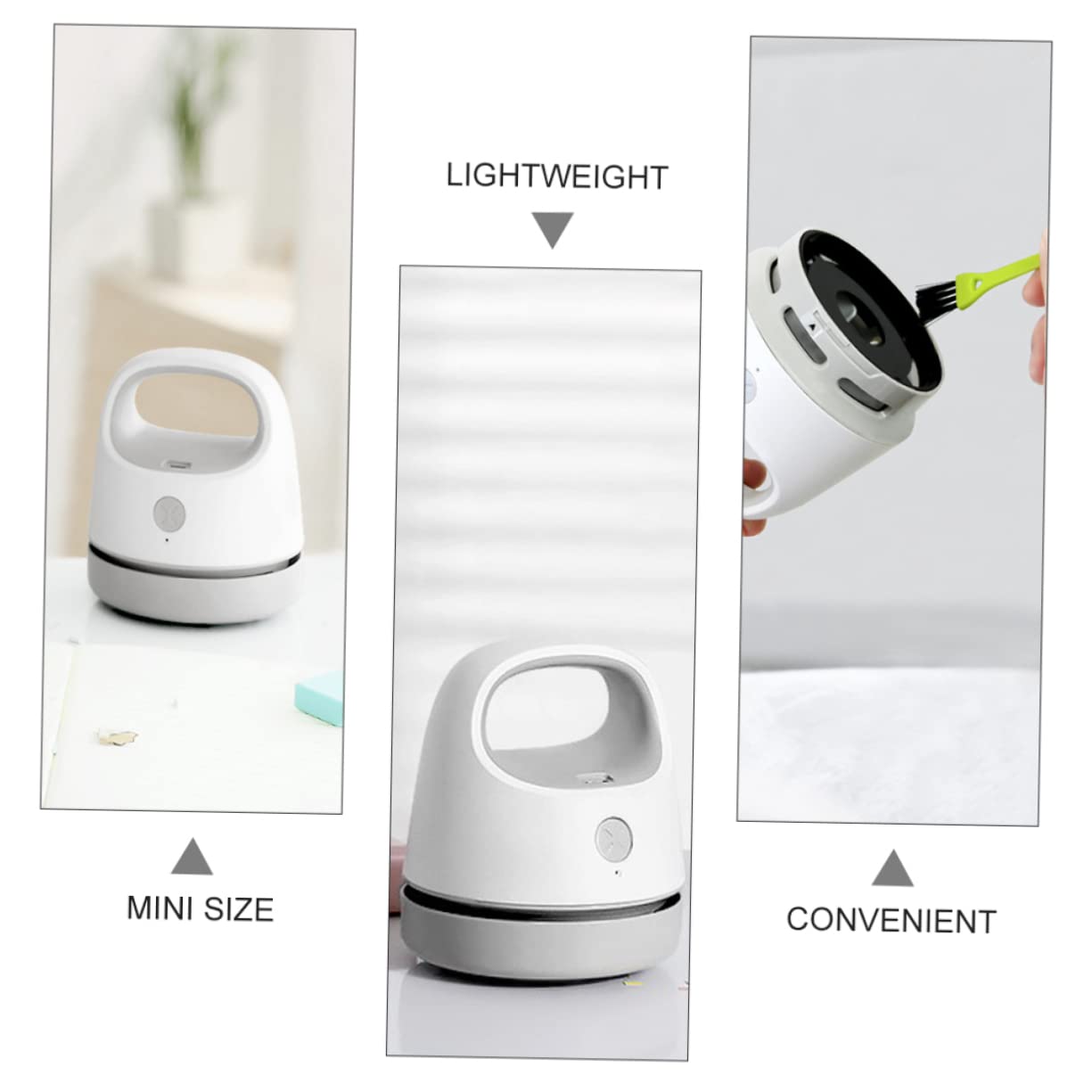 Cabilock Desk Vacuum Cleaner 2-Speed Adjustment Charging Portable for Dust and Paper