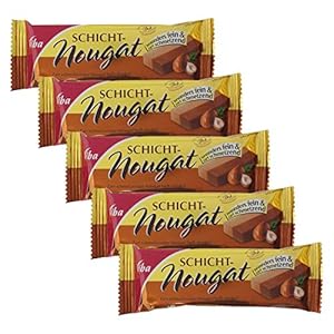 Viba laag-nougat (5 x 40 g) nougat licht donker fijn & zacht smeltende nougatreep
