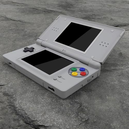 Image of eXtremeRate SFC SNES Classic EU Style Replacement Full Housing Shell for Nintendo DS Lite, Custom Handheld Console Case Cover with Buttons, Screen Lens for Nintendo DS Lite NDSL - Console Without