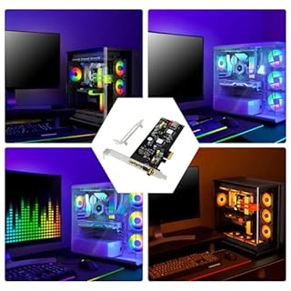 jklymm Scheda audio PCIe interna professionale ST113 PCIe SSS1700 con staffa a basso profilo per scheda audio PC desktop home theater studio