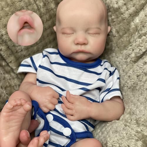 Muñeca bebé de silicona realista de 18 pulgadas miniatura 1