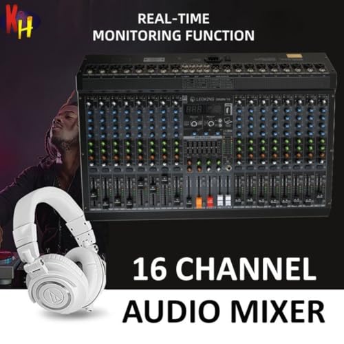 kh Store kh 16-Channel Audio Mixer with Bluetooth, USB - Image 7