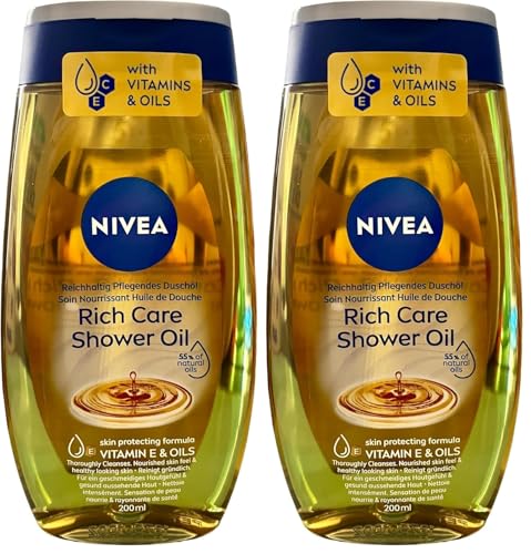 Nivea Huile de Douche 200 ml (Lot de 2)