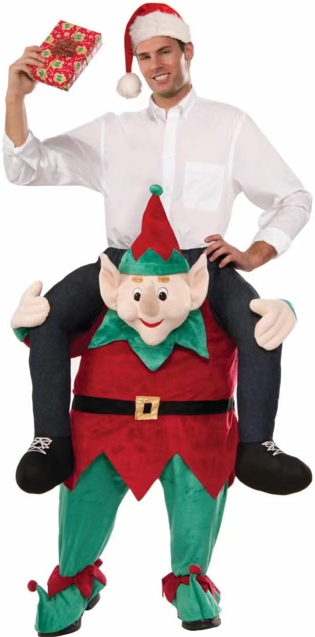 Elf Christmas Ride on Costume Morph Piggyback Multicolored