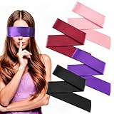 Classicseali 4pcs Silk Blindfold and Hand Ties for Bedroom,59In Silk Blindfolds for Adult Play,Satin Blindfold Eye Masks for Sleeping, Adjustable Blind Folds for Adult Play for Travel,Nap(Multicolor)