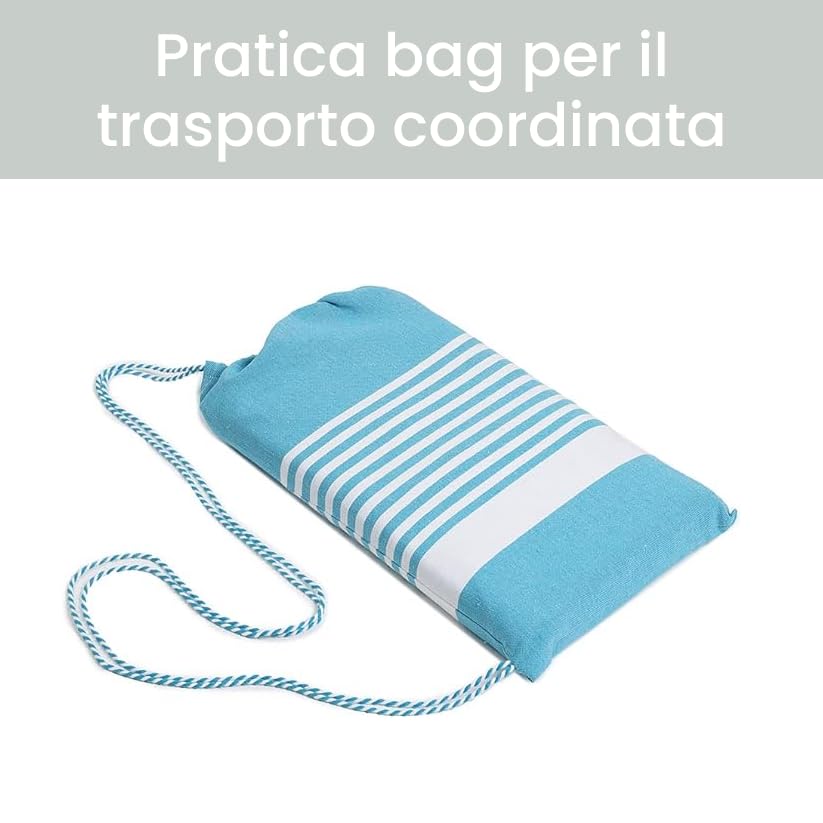 INTRECCI Telo Mare per Lettino 75x195 cm, Ultra Assorbente (80% Cotone), con 2 Tasche e Elastici Antiscivolo, Lavabile, Ideale per Spiaggia e Piscina, Colore: Beige