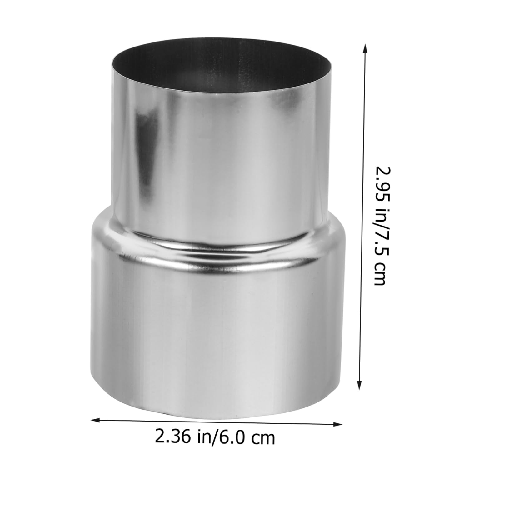 Adattatore Riduttore Per Tubi Di Scarico Scaldabagno - Acciaio Inox 10cm A 8cm, Kit Collegamento Gas - Foto 3