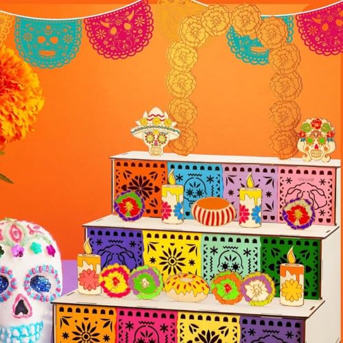 Ofrenda Jour des Morts coffret en bois et cadre photo souvenir maison - 8