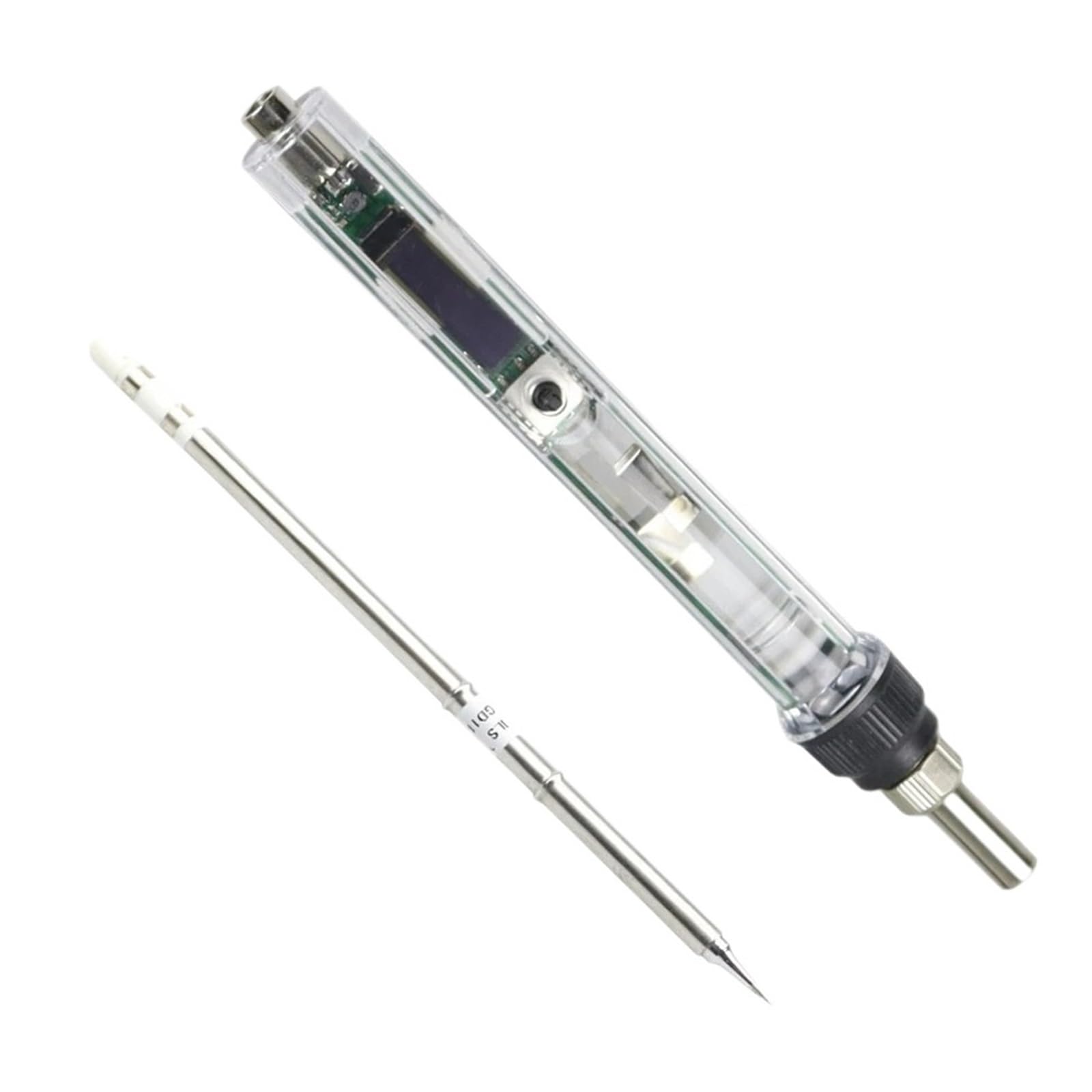 Zestaw lutownicy Mini Lutownica DC 12-24V 72W Cyfrowa OLED Regulowana Temperatura Spawanie Elektryczne Końcówka Lutownicza Narzędzie Stacji(With T12-ILS)