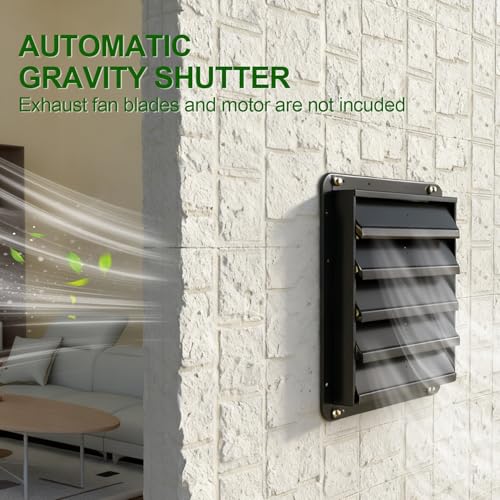 Grille d'aération automatique volet ventilation tôle galvanisée 35,6 cm - 4