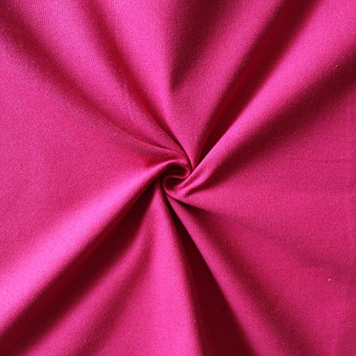Image of AIRWILL 100% Cotton Solid Pattern 6 Seater Rectangle Table Cover Sized, 56x71 inches (Pink, Pack of 1)