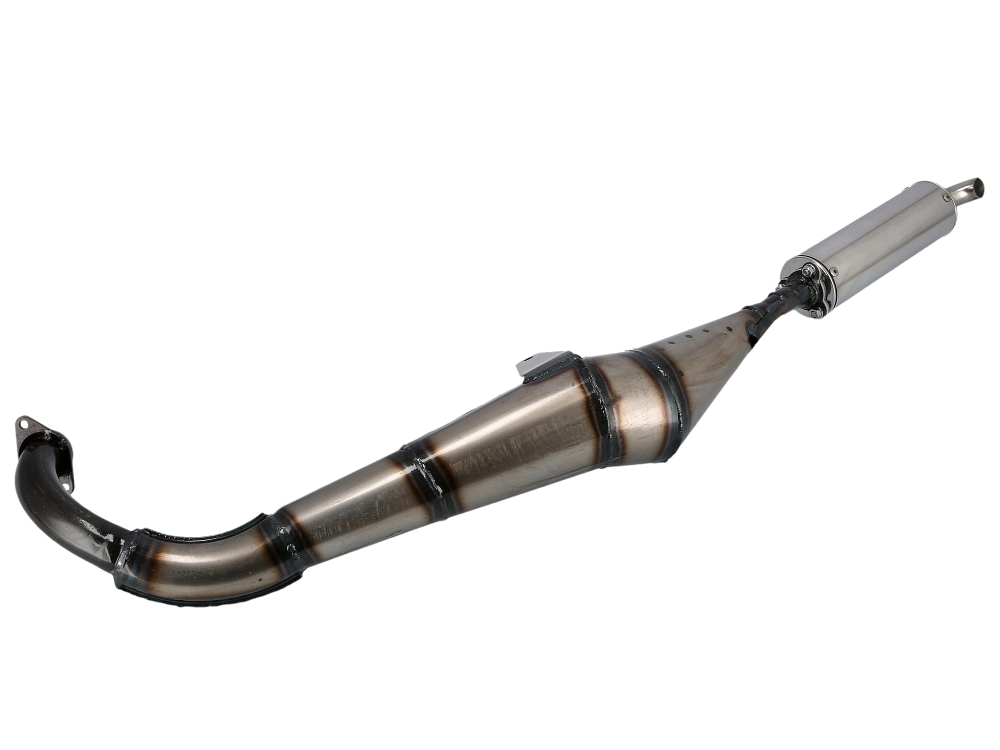 Rennauspuff RESO C32 Sport Auspufftopf mit Kugelflanschanschluß Ø32mm Krümmer