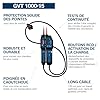 Bosch Professional Testeur de tension GVT 1000-15 (test de tension jusqu’à 1000 V AC/DC, retour LED, buzzer, alertes par vibration, lampe de poche intégrée, câble de 125 cm, 2x1,5 V LR03 (AA),housse)