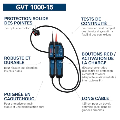Testeur de tension GVT 1000 15 0601077800 Bosch - vue 4