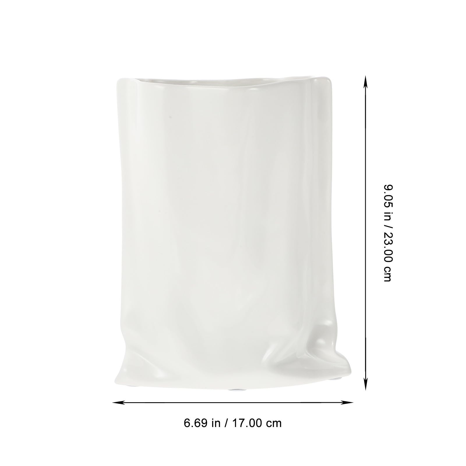 Vase Décoratif en Céramique Blanc de Paquet pour Fleurs