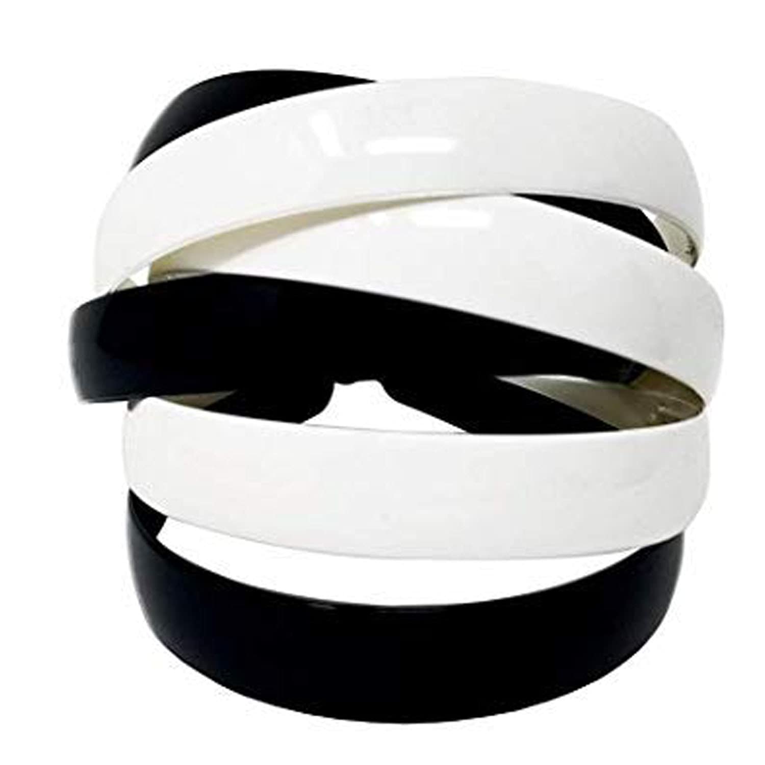 ASG Pack of 6 Pcs (Black & White) Daily Use Plastic Plain Wide Hair Band Accessories for Girls & Women (B09GVHCGJQ) Amazon Price History, Amazon Price Tracker