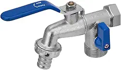 LHD Torneira Esfera Tanque E Maquina Duas Saidas Bico 1/2 X 3/4