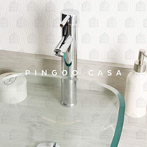 Pingoo.Casa, Torneira para Banheiro, Misturador Monocomando, Alta Xingu, Prata