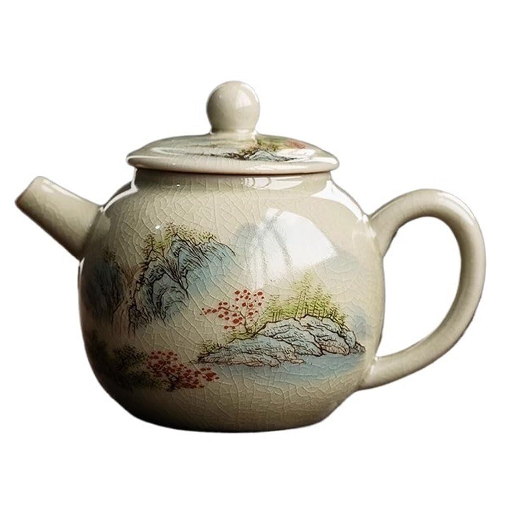 Tetera con filtro integrado de cerámica retro para preparar té Kung Fu