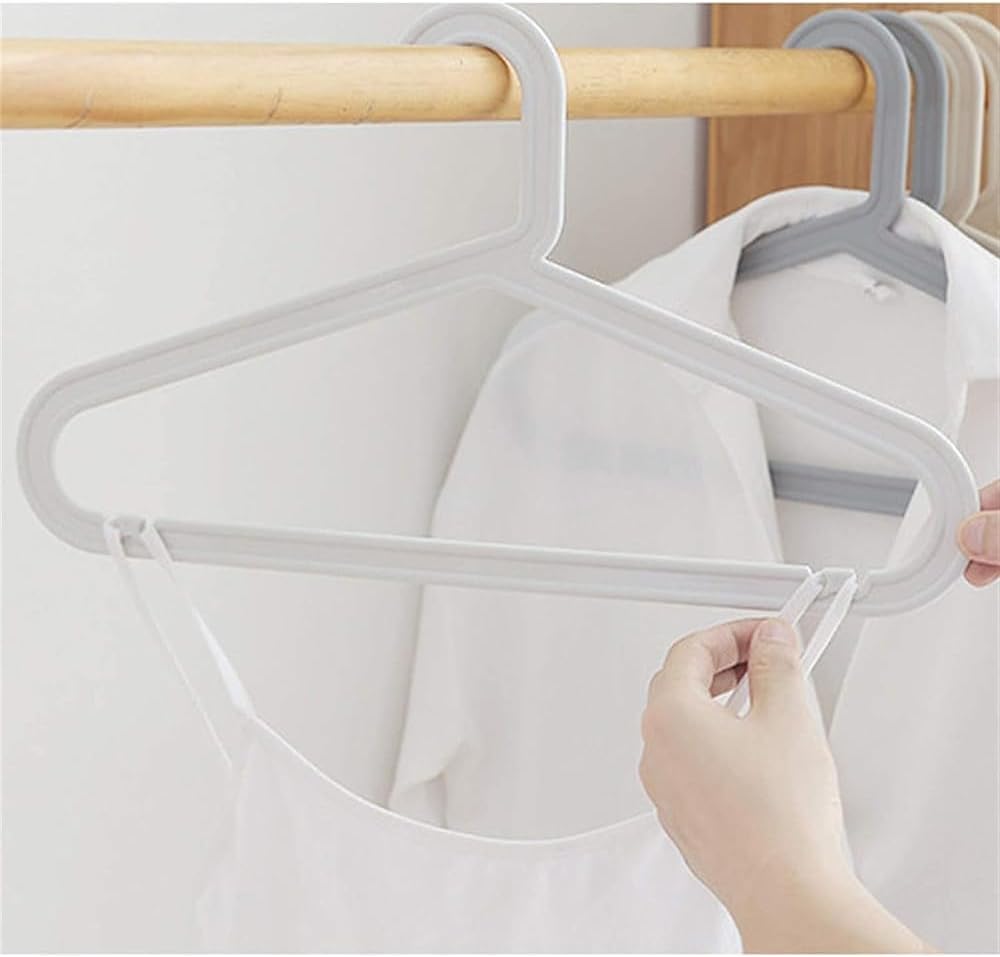 Suit Hangers 20pcs Adult Clothes Rack/Coat Hanger Home Organizer, Plastic Clothes Rack (Black) Trouser Hanger