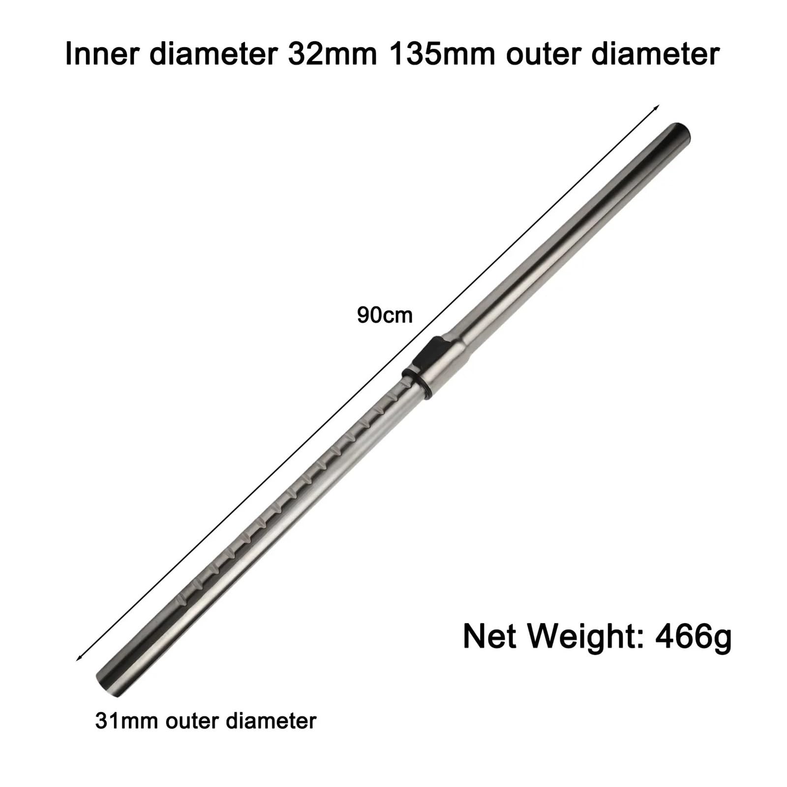 Bacchetta di prolunga for tubo aspirapolvere telescopico in metallo da 1 pz 32mm, compatibile for Karcher, WD2 WD3 WD4 WD5 NT18 NT20 NT25 Aspirapolvere