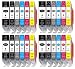 Produktbild 24er Pack mit Grau ersatz für Canon 570 pgbk 571 Druckerpatronen PGI-570XL CLI-571XL Hohe Kapazität für Canon Pixma MG7750 MG7751 MG7752 MG7753 TS8050 TS8051 TS8052 TS8053 TS9050 TS9055