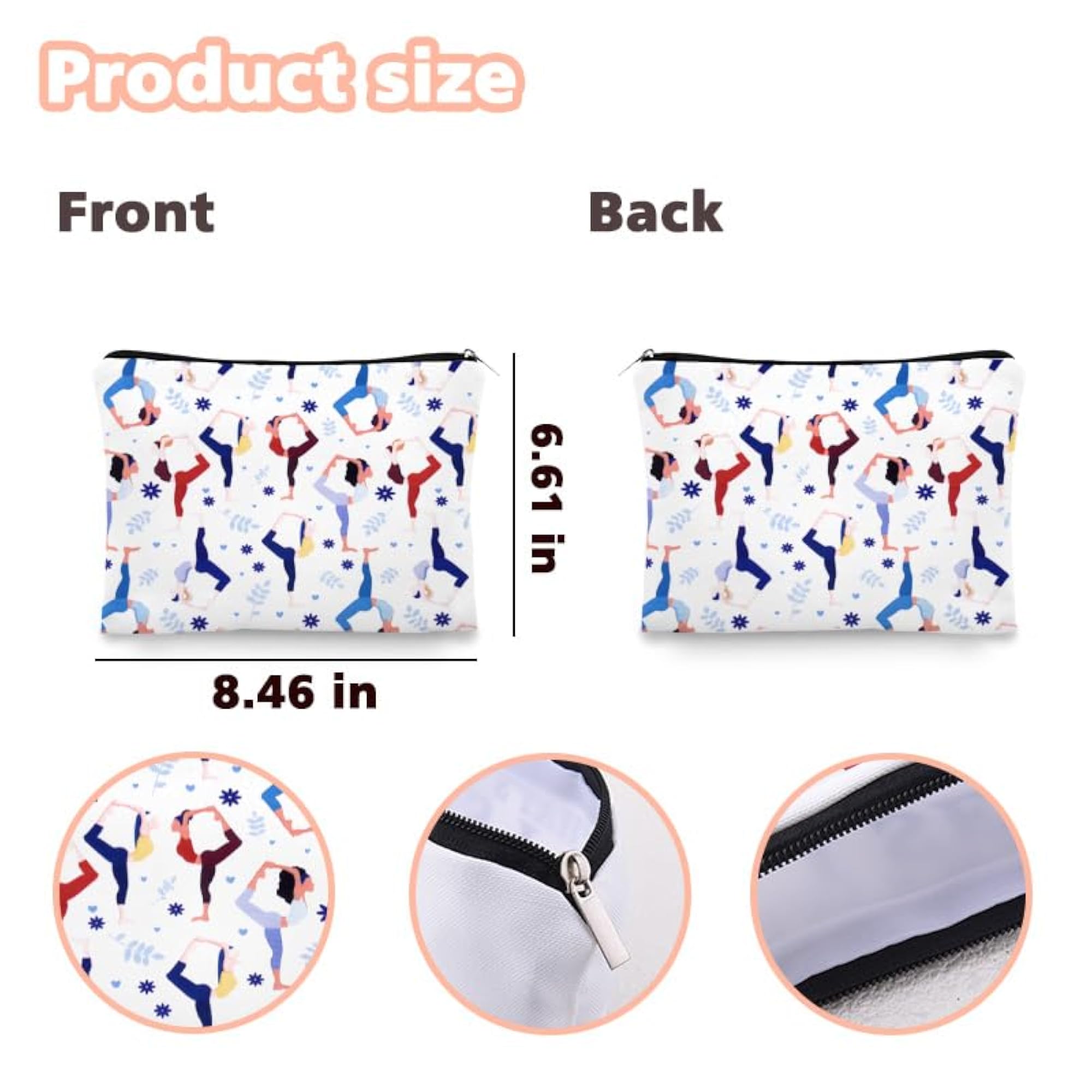 Yoga Cosmetic Bag for Women, Pilates Gift