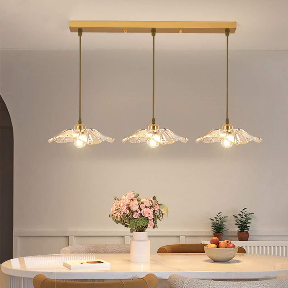 Suspension fleur de lotus pour plafond de salle à manger moderne