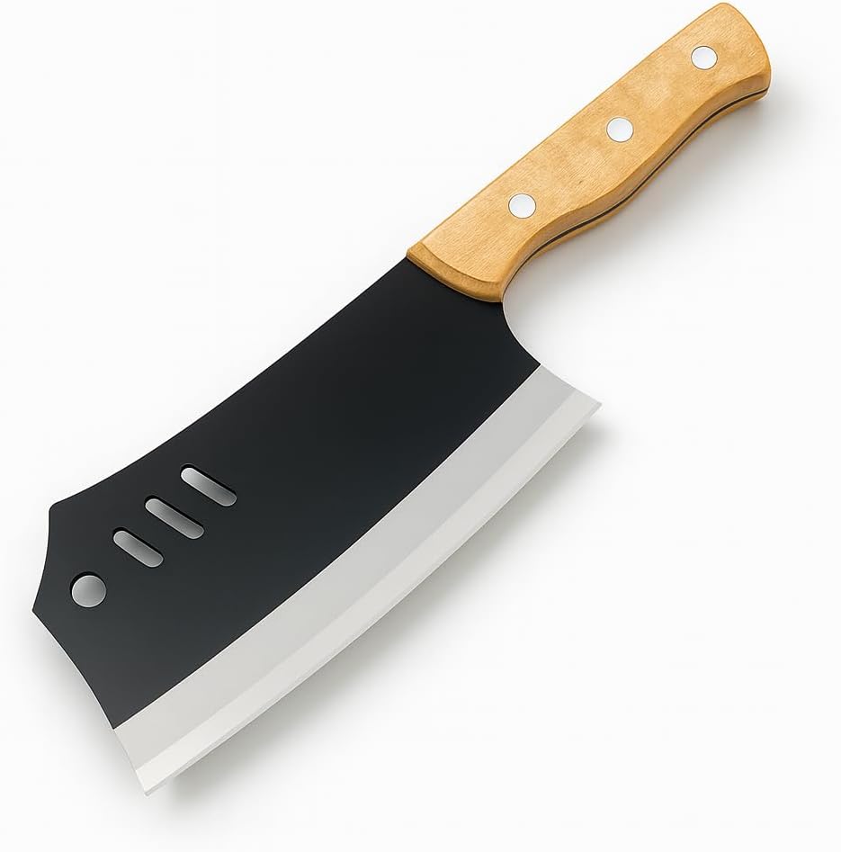 Machado 11.4" Handmade Serbian Forged Butcher Hunters Meat Cleaver Kitchen Knife | Chopper Bone Cutting Knives - German Stainless Steel - for Home Kitchen Restaurant Outdoor BBQ Camping and Gifting