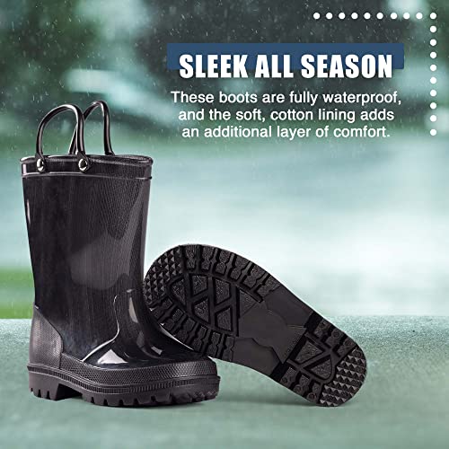 NORTY PVC Rain Boots for Kids - Waterproof PVC Boots Boys and Girls Solid & Printed Rainboots for Toddlers and Kids4