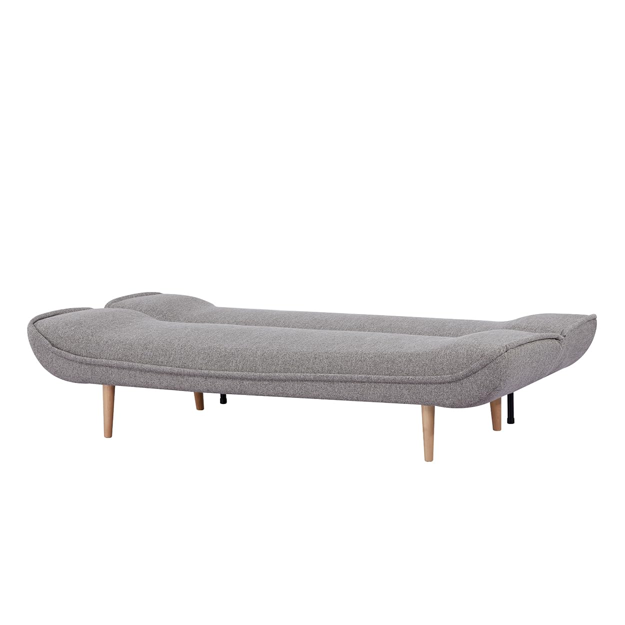 EVERGREENWEB – Divano Letto Clic Clac | Divano Letto 3 posti Salvaspazio, Stile Scandinavo, Design moderno | Imbottito Piedini Letto a Scomparsa | Piedi Legno | Sofla | Grigio
