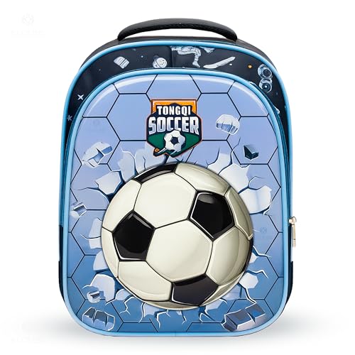 Mochila Infantil Escolar 3D Masculino Menino Conforto Resistência Estampas Coloridas Alças Acolchoadas Bolsos Laterais Zíper Reforçado Creche Escola (FUTEBOL)
