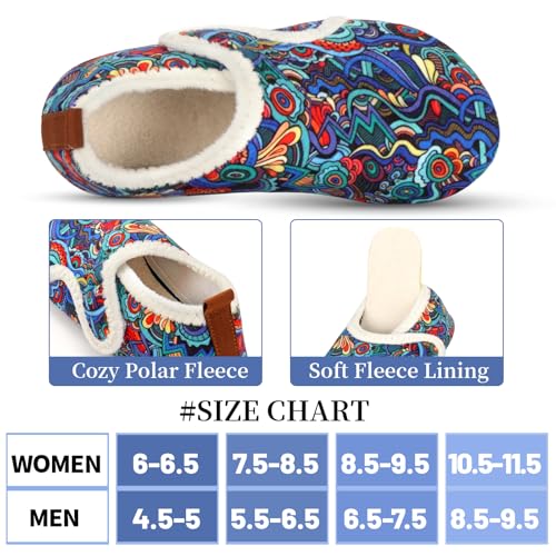 Image of Ibeauti Women Mens House Slippers Lightweight Comfy Barefoot Slipper Socks Rubber Sole House Shoes for Indoor /Outdoor Bedroom Travel