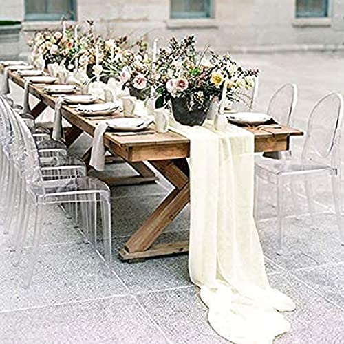 Amazon｜シフォンのテーブルランナー 27X118インチ チックな結婚式の