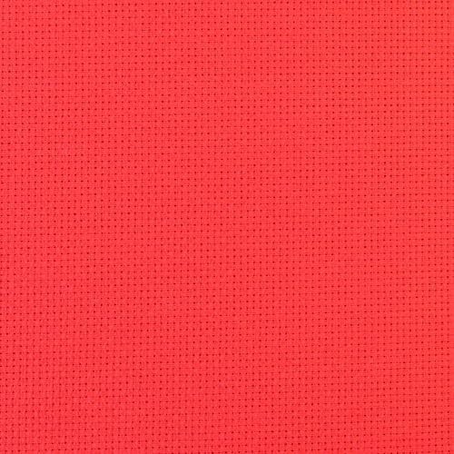 Image of KCS 16CT Counted Cotton Cross Stitch Aida Cloth Fabric (59 inch x 1 Yard,Red)