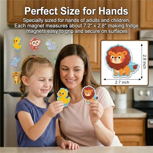 Imanes decorativos para refrigerador 43 piezas animales granja miniatura 2
