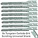 Scroll Carbide Jigsaw Blade U Shank Set 8 Fiber Cement Blades For Hardie Siding Tools For Drywall Jigsaw For Fiberglass U Shank Carbide Grit Jigsaw Blades Set Low Density Ceramic Tile Saw Blade UShank