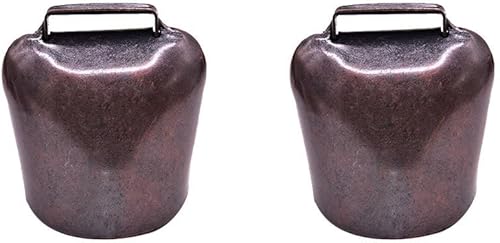 2pcs vaca caballo oveja pastando cobre campanas ganado granja cobre fuerte bronce campanas