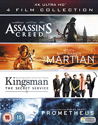 4K UHD Film Collection (Assassin's Creed, The Martian, Kingsman & Prometheus) [4K Blu-ray] [2017]