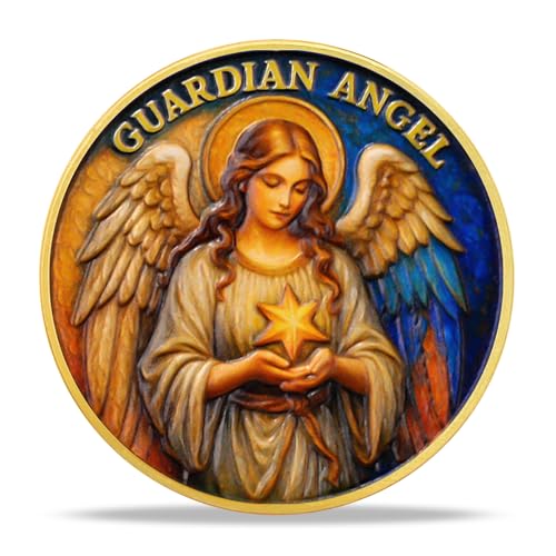 TOYTOSMPL Guardian Angel Religious Coin - Inspirational Bible Verse Medallion
